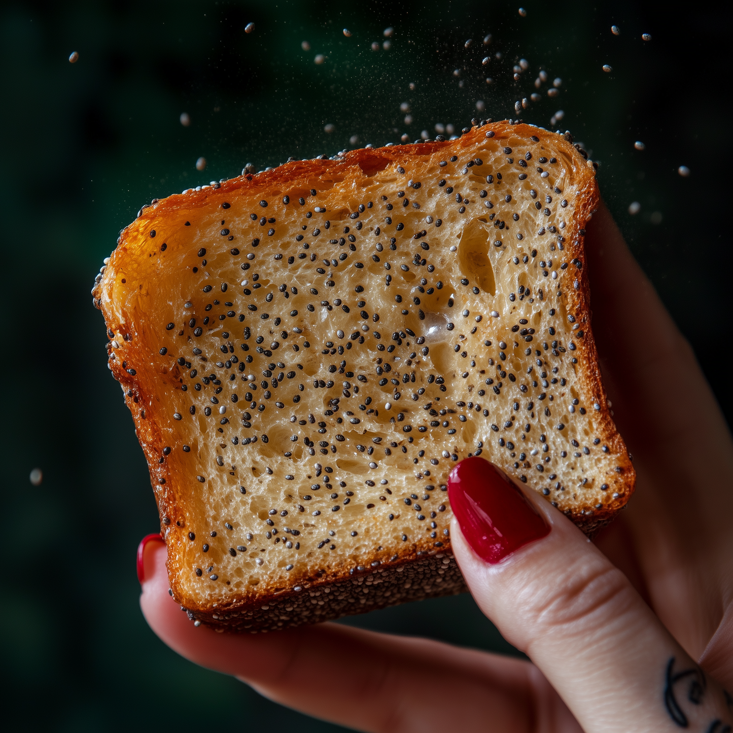 Sliced protein brioche showing soft interior texture